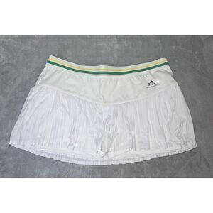 Women’s Stella McCartney Adidas Tiered Tennis Skort White 44 Green Yellow